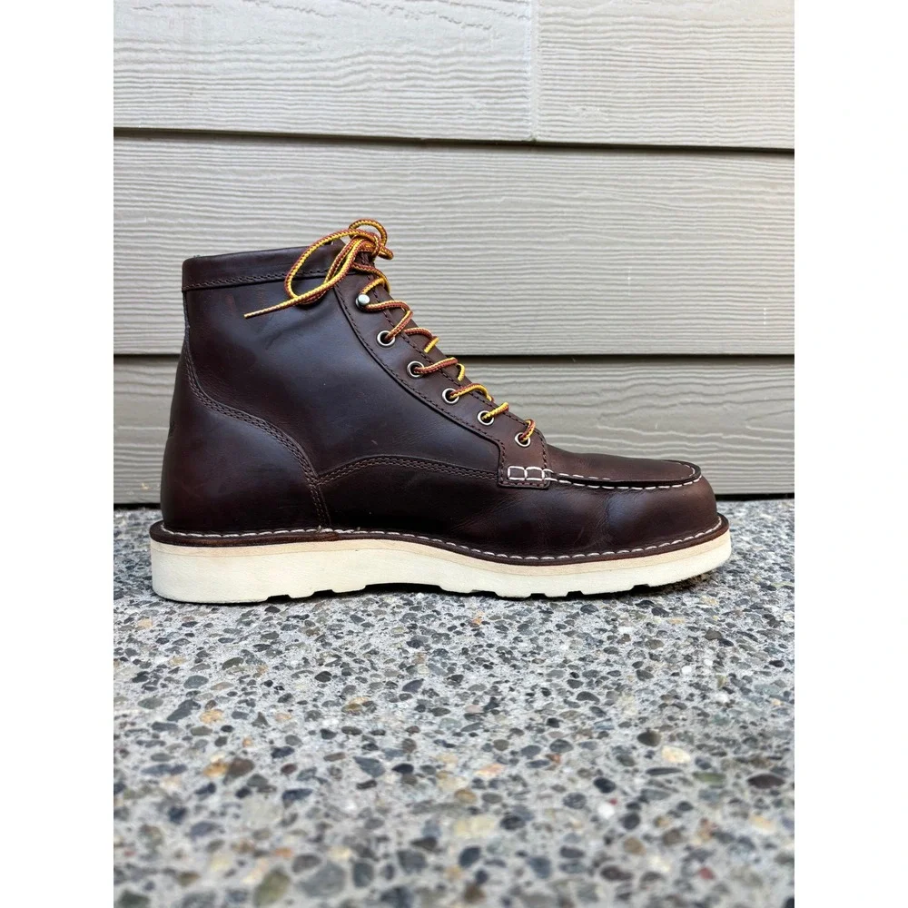 Danner Bull Run Moc Toe 6 Brown Steel Toe Work Boots 15564 Mens 12 EE Wide USA